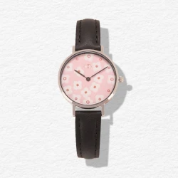Montre éco-responsable - Montre eHo - Montre Sixties Petite Flower Rose