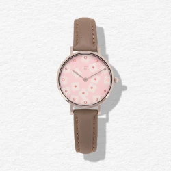 Montre éco-responsable - Montre eHo - Montre Sixties Little Flower Grey