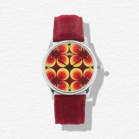 Montre Écoresponsable eHo - Sixties - Montre Bordeaux Sixties