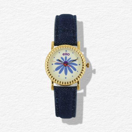 Montre éco responsable - Montre Marguerite Bleu