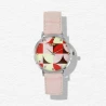 Montre eHo - Montre éco-responsable - Montre Sixties Geom bracelet cuir rose clair