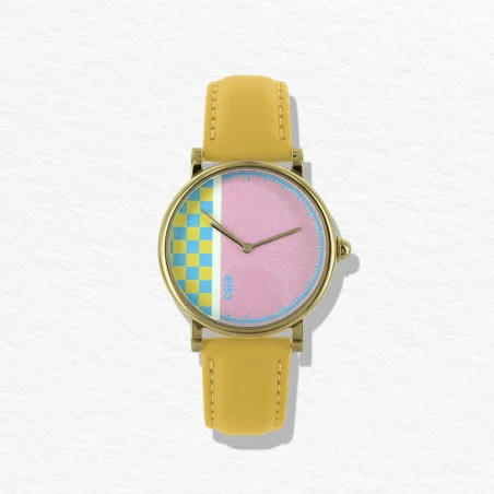 Montre Pixel Jaune - Montre éco-responsable