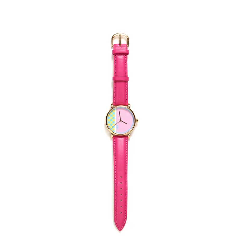 Montre Pixel Rose - Montre éco-responsable - Face