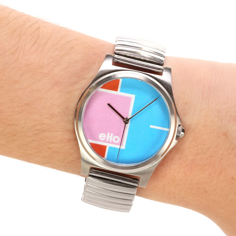 Montre Colorblock Pastel - Montre éco-responsable - Portée