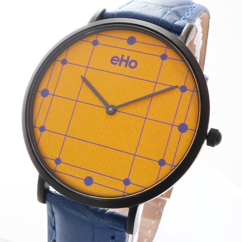 Face 2 montre éco-responsable eHo - Montre Mellow Yellow Marine