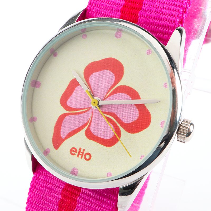 Montre Écoresponsable eHo - Florale - Pinky Hibiscus