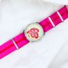 Montre Écoresponsable eHo - Florale - Pinky Hibiscus - Plat