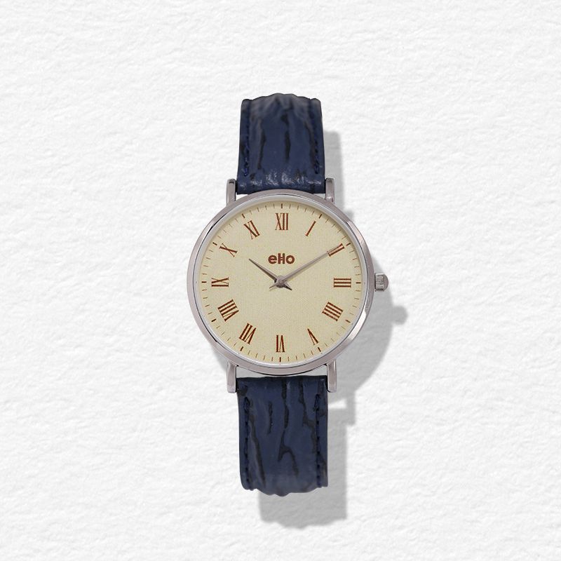 Face Montre Eco-responsable - Montre eHo - Vintage - Bleu