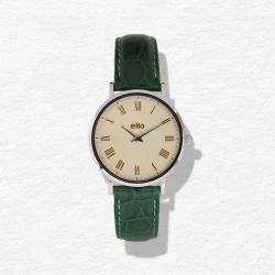 Face Montre Eco-responsable - Montre eHo - Vintage - Verte Croco