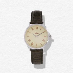 Face Montre Eco-responsable - eHo - Vintage - Verte Autruche