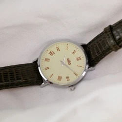 A plat Face Montre Eco-responsable - eHo - Vintage - Verte Autruche