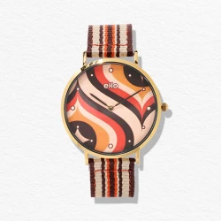 Face Montre Eco-responsable - Sixties - Montre Sixties Orange Pique