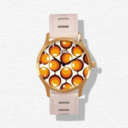 Face 1 - Montre Écoresponsable eHo - Sixties -  Blanche Bulle