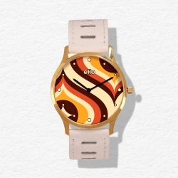 Face 1 - Montre Écoresponsable eHo - Sixties -  Blanche Pique