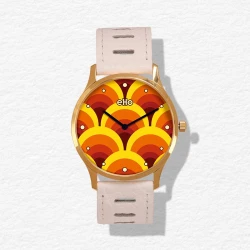 Face 1 - Montre Écoresponsable eHo - Sixties -  Blanche Alvéole