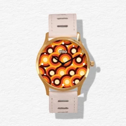 Face 1 - Montre Écoresponsable eHo - Sixties -  Blanche Rondeur